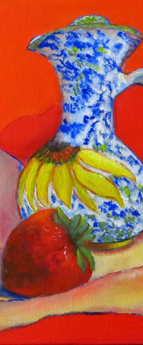 Strawberries and Jug by Maureen Greenwood