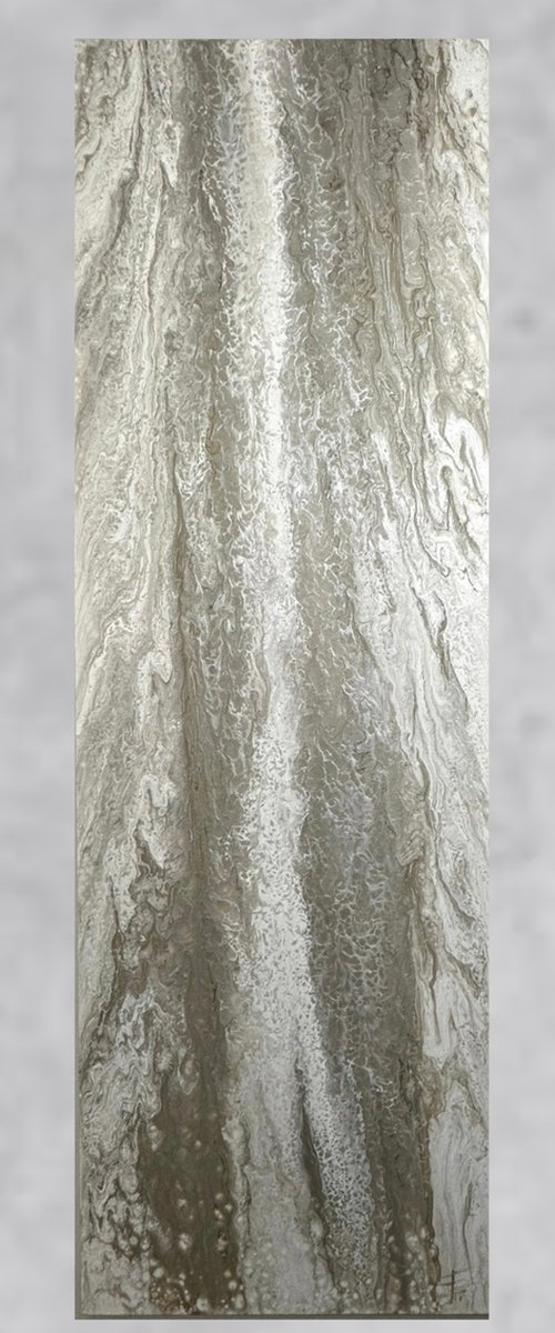Voile (Single Panel) — Neutral Abstract by Kseniia Turik