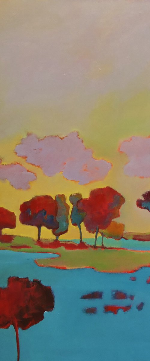 Red Trees. by Veta  Barker