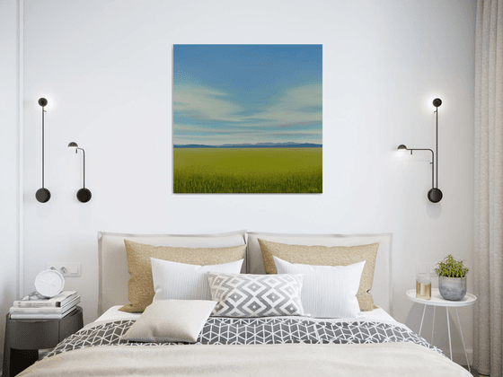 Green Field - Blue Sky Contemporary Landscape