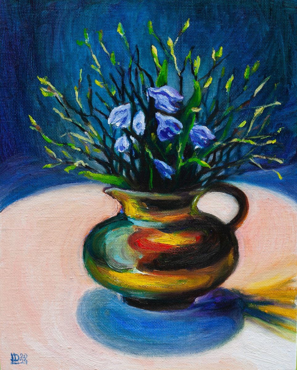 Spring in a Copper Jug by Liudmila Pisliakova