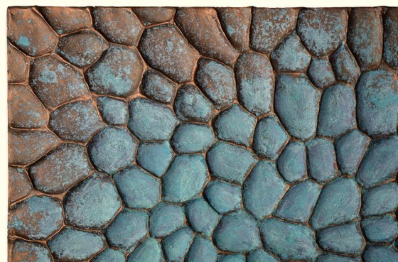 Craters #08/10 | Copper Patina Wall Sculpture