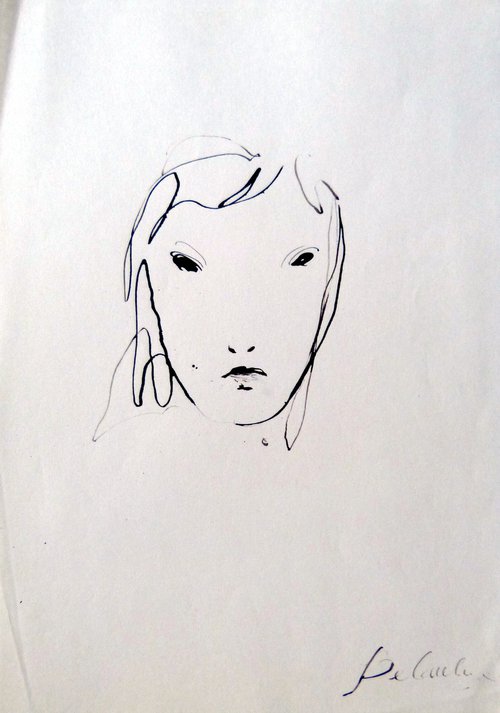 Minimalist Portrait 4, 21x29 cm by Frederic Belaubre