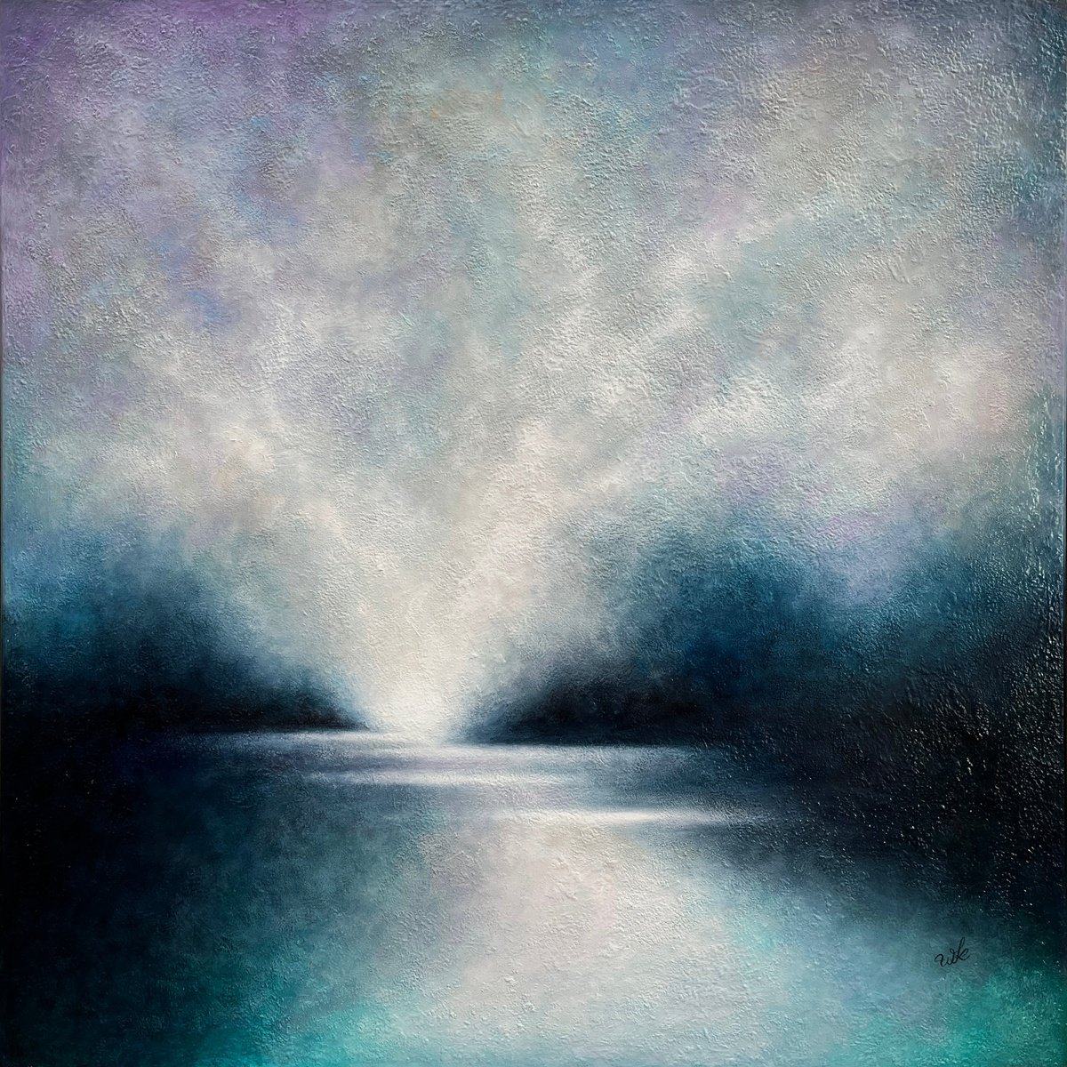 Expressive Oil Painting , Foggy Morning By Waldemar Kaliczak, 41 X 41, Artwork For Sale On Artfinder