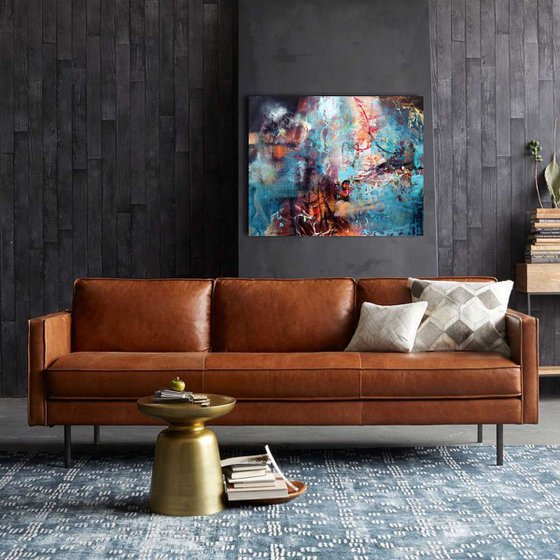 UNKNOWN MEMORY WITH A STRONG SENSE OF OCEAN SUPERBE MINDSCAPE BY KLOSKA ROMANIAN PAINTER