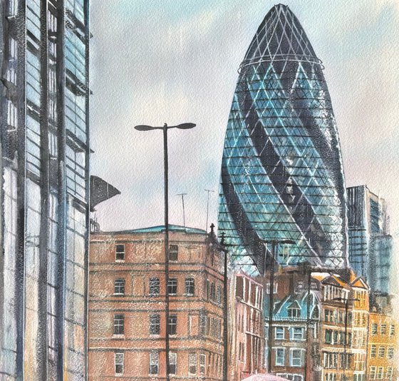 Sunshine and Rain, London city scene