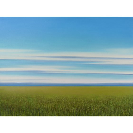 Fresh New Day - Blue Sky Landscape