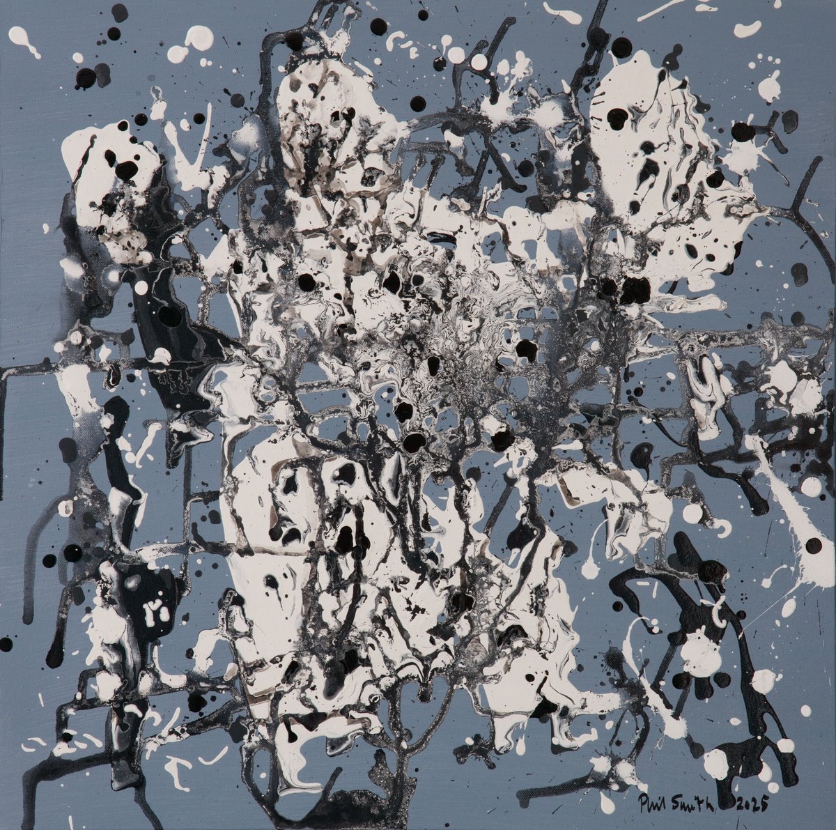 Monochrome Abstract 6 By Phil Smith, 24 X 24, Artwork For Sale On Artfinder