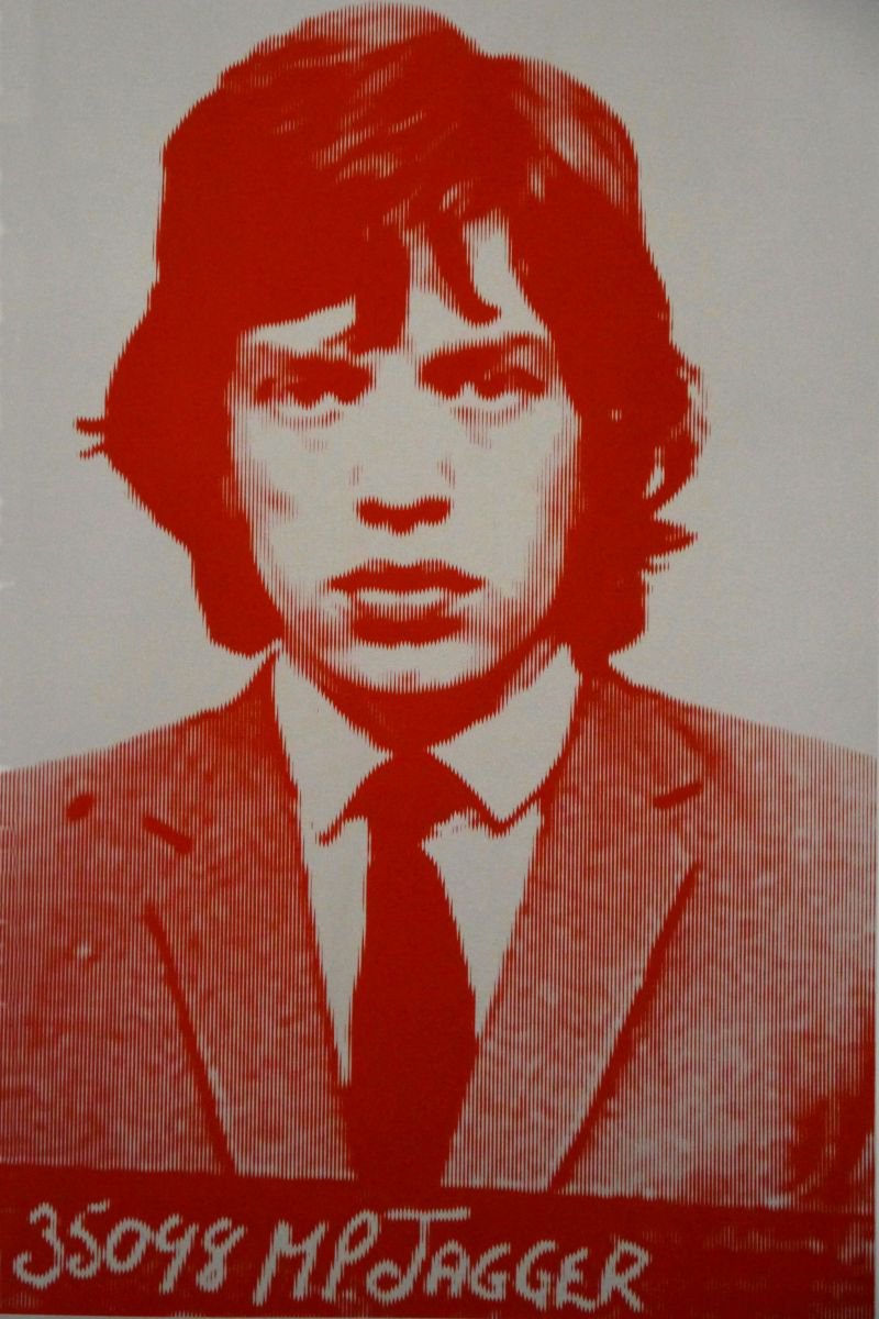 Urban And Pop Portrait Screenprint By David Studwell, 16 X 24, Mick Jagger I, Original Artwork