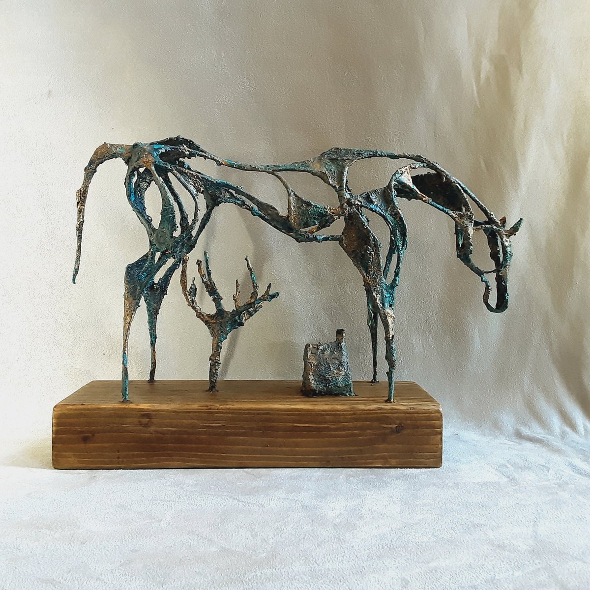 Animal Sculpture By Linda Hoyle, 15 X 9", The Guardian, Original Artwork