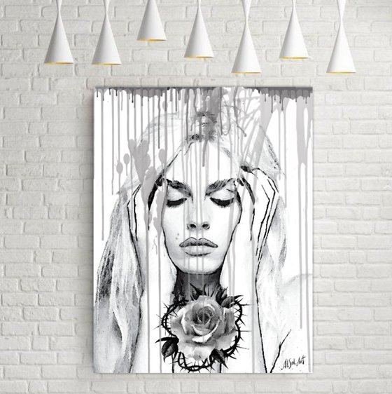 Girl with Rose