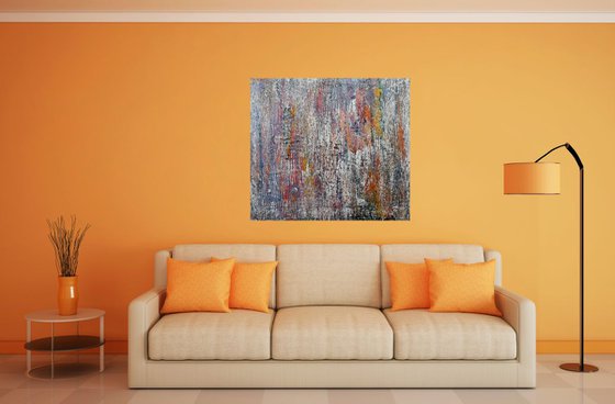 Open city (n.288) - 90 x 80 x 2,50 cm - ready to hang - acrylic painting on stretched canvas