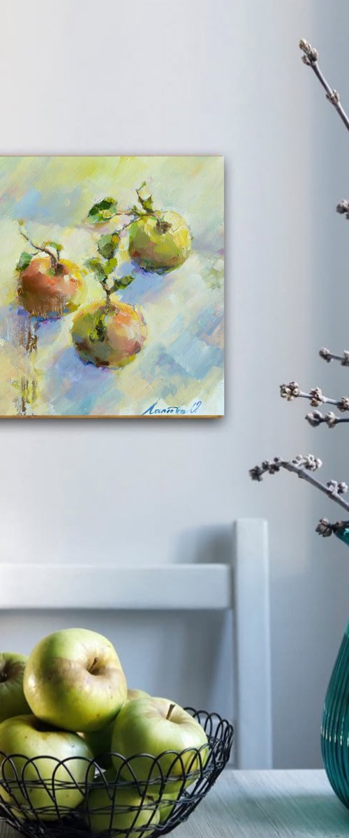 Three apples by Olha Laptieva