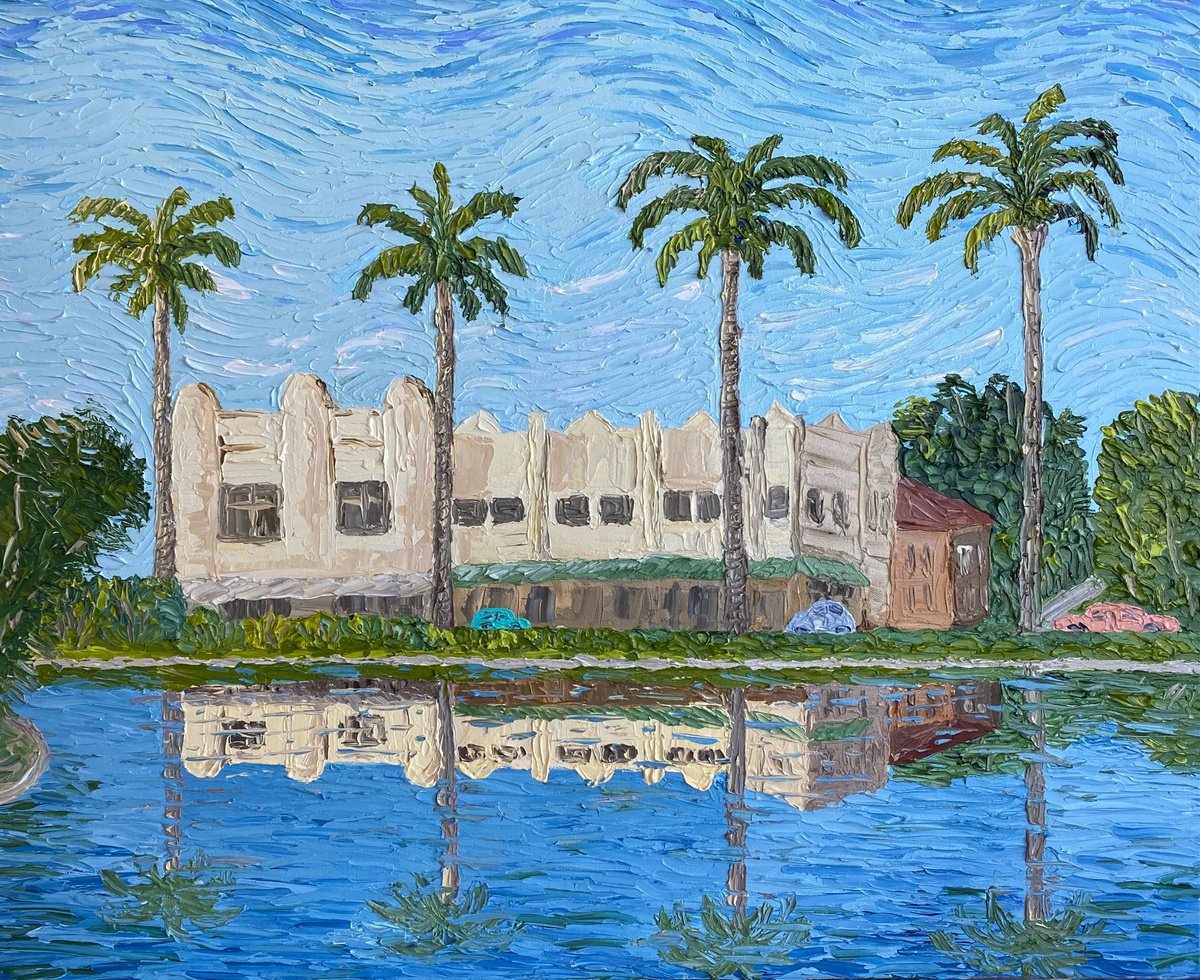 Impressionistic Landscape Acrylic Painting By Guzaliya Xavier, 30 X 24, Burwood Park, Original Artwork