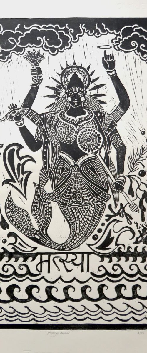 Matsya(Fish) Avatar- Indian mythology series by Khyatee Kanchan