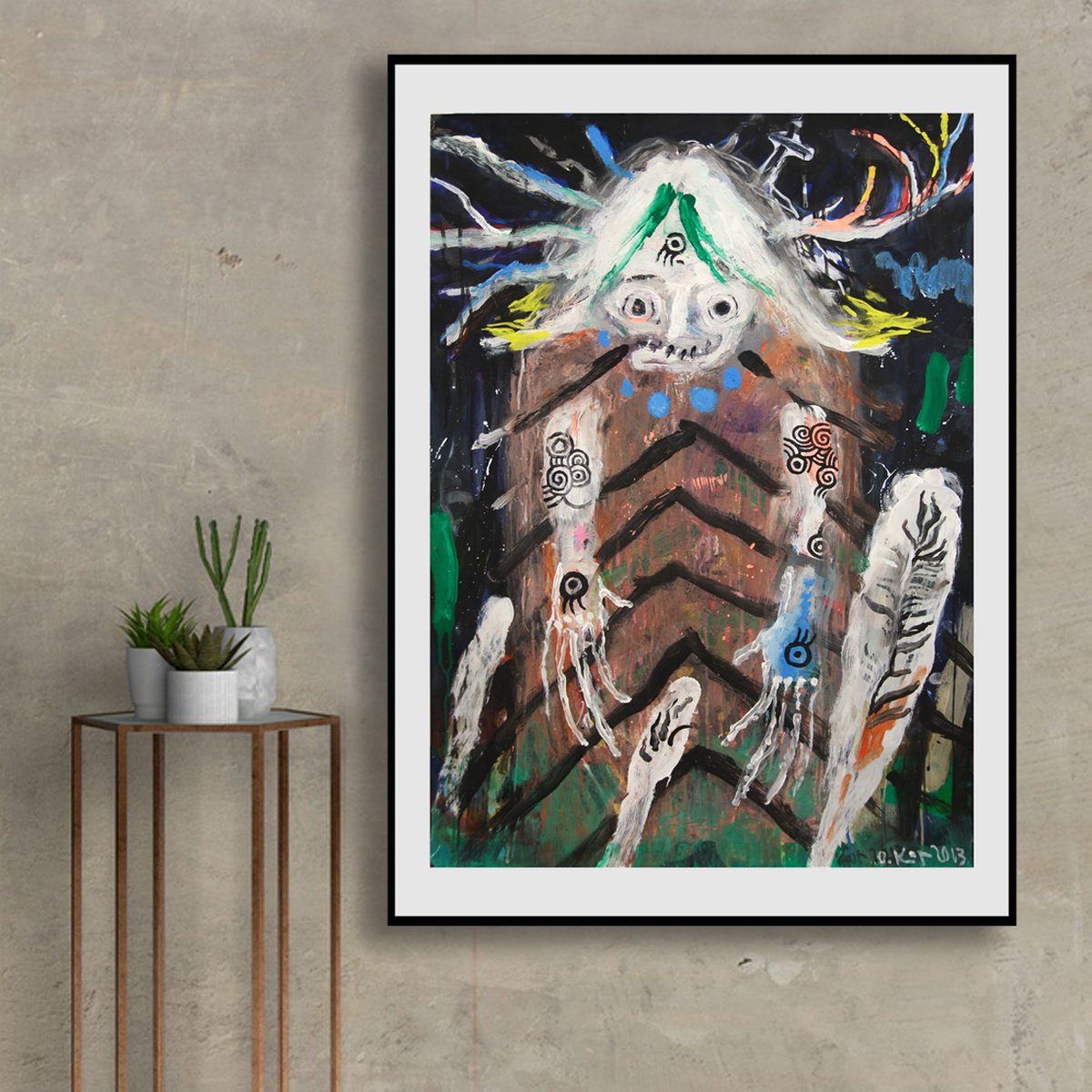 Expressive Portrait Painting By Oleksandr Korol, 28 X 39", Mother Of The Forest, Original Artwork