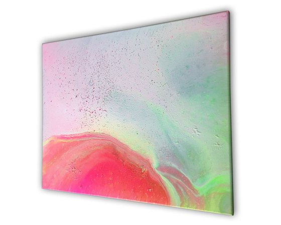 "Cracks In The Ether" - FREE USA SHIPPING - Original Abstract PMS Fluid Acrylic Painting - 20 x 16 inches