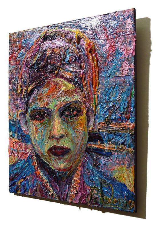 Original Oil Painting Abstract Expressionism Art deco Impressionism Portrait