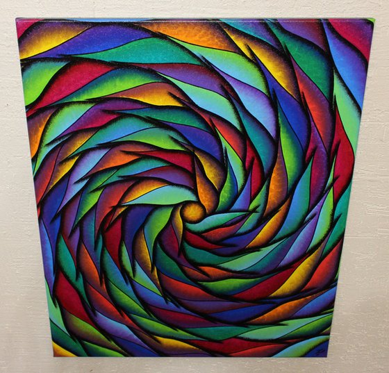 Multicolored spiral