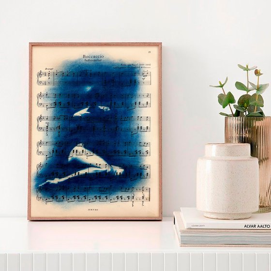 Muse №1 - Contemporary Nude Cyanotype