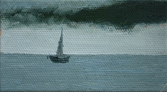 Seascape... framed / FROM MY A SERIES OF MINI WORKS / ORIGINAL OIL PAINTING
