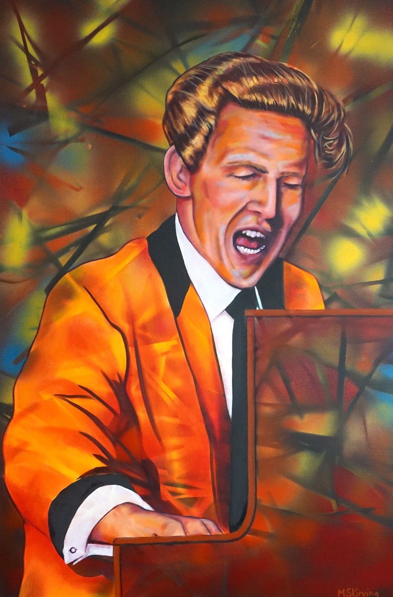 Expressive Portrait Oil Painting By Mark Antony Skirving, 24 X 35", The Killer, Original Artwork