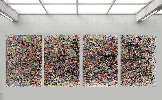 RhythmofColorinFourQuadriptych