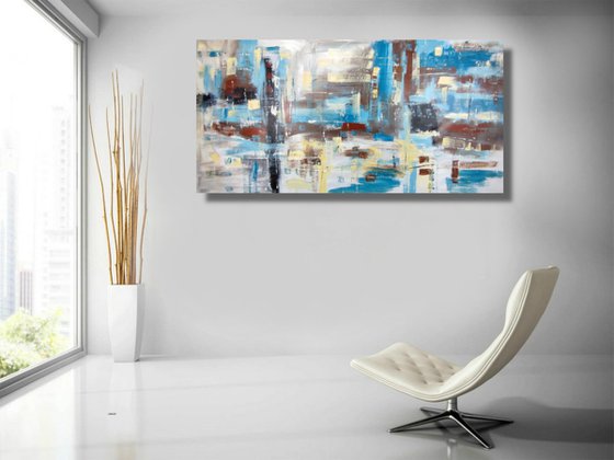 large abstract painting-xxl-200x100-large wall art canvas-cm-title-c777