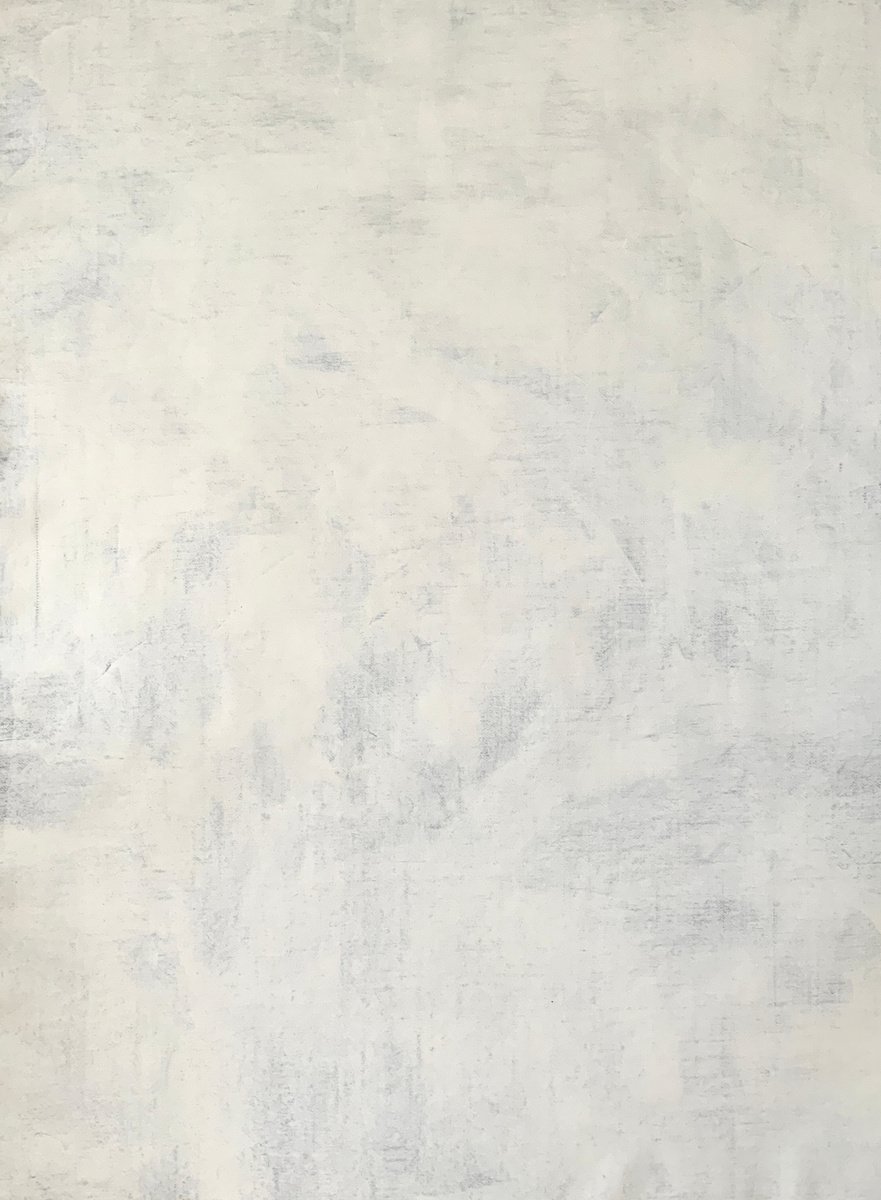 Abstract No. 722 extra large white monochrome minimalism XXL by Anita Kaufmann
