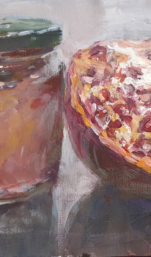 Jam Jar and Pomegranate by Gerry Miller
