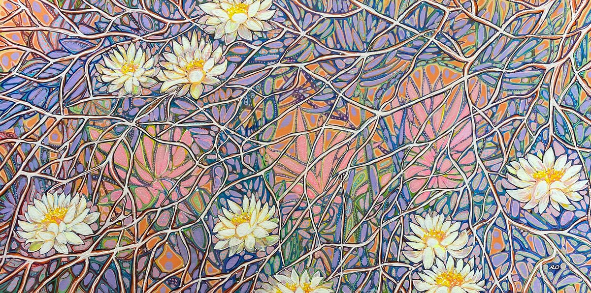  Botanical Web By Olga Rokhmanyuk | Roartus, 48 X 24, Artwork For Sale On Artfinder