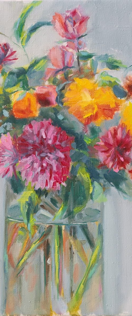 Flowers in Vase by Juliya Povkh