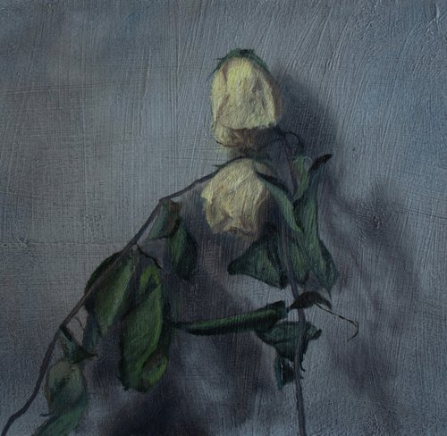 Two Withered Roses by Mazen Ghurbal