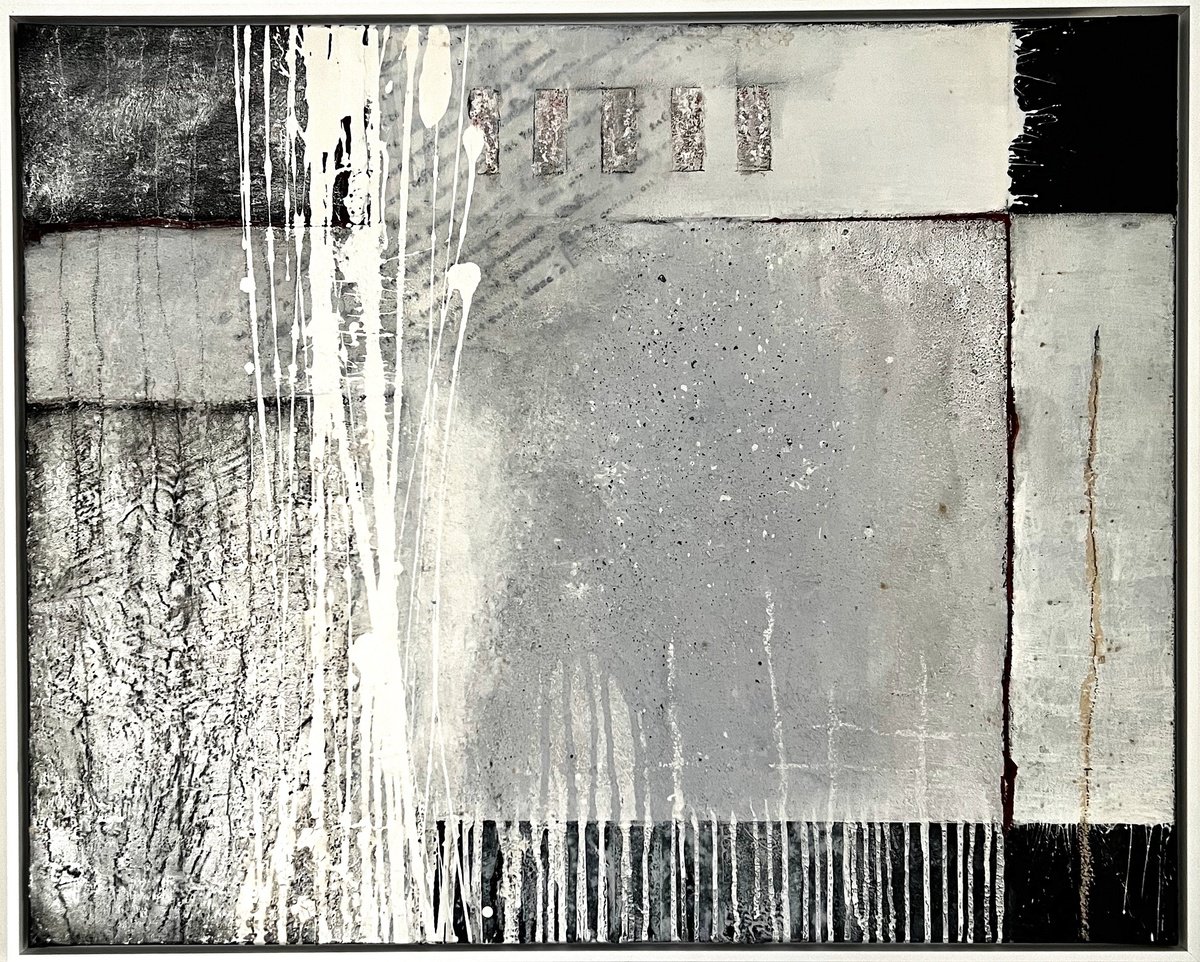 Abstract Acrylic Painting By Irene Gartner, 41 X 33, Structure 4, Original Artwork