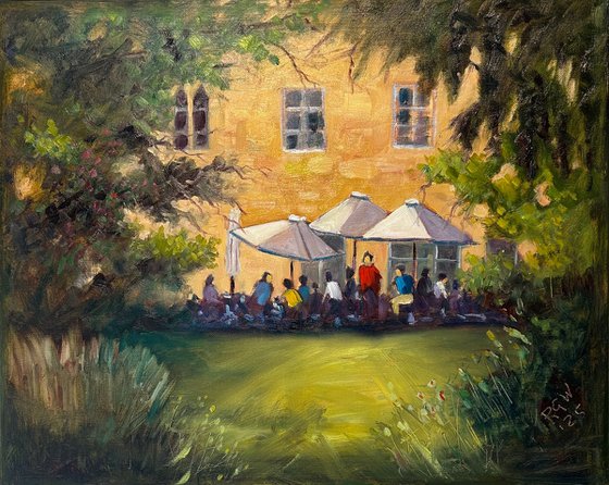 The Almonry Umbrellas