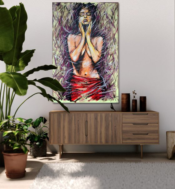 Feel The Beauty - Original Painting on Canvas Ready to Hang