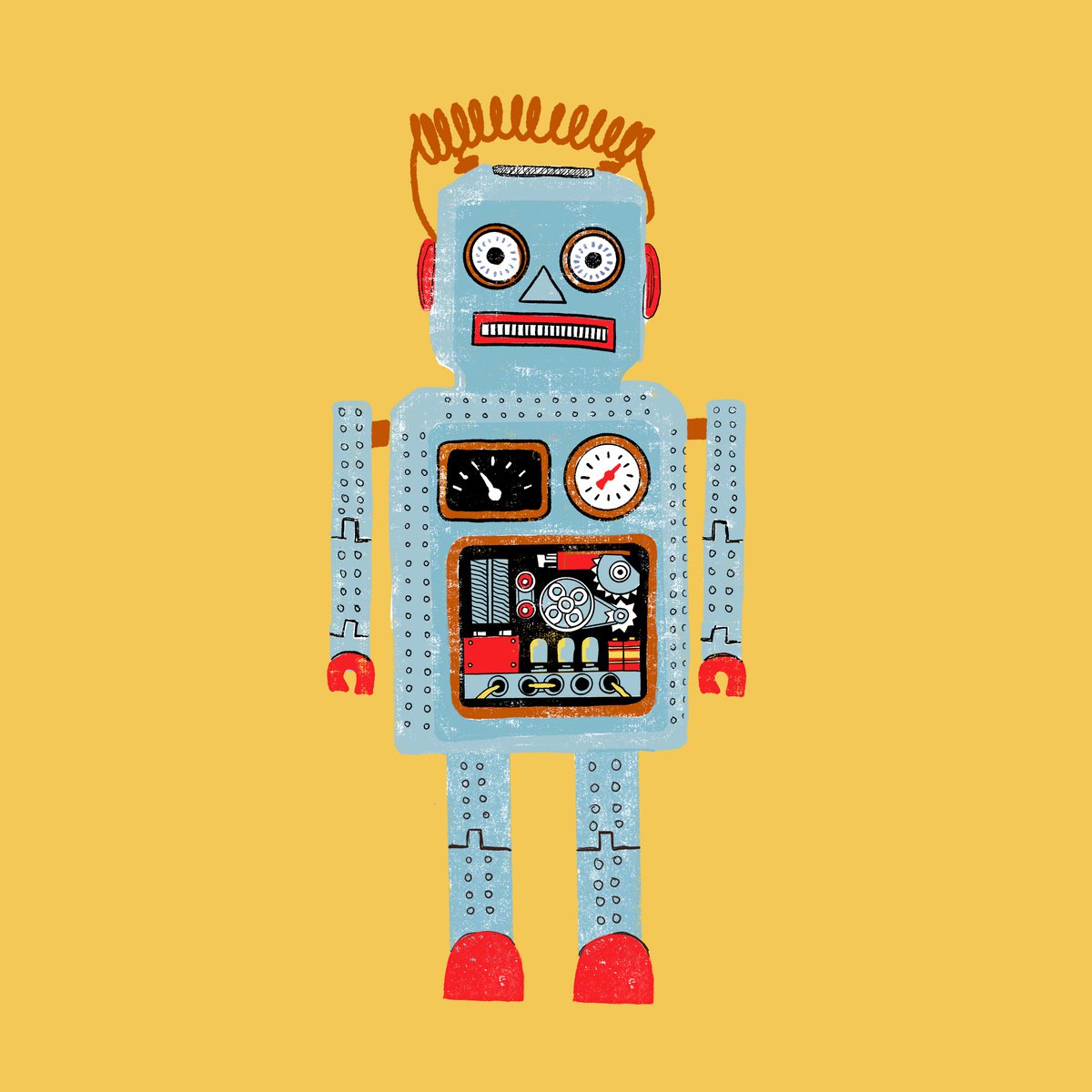 Robot - limited-edition, art print by Design Smith