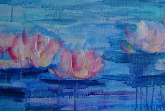 Lilies on the Pond - Inspired by Monet - #68