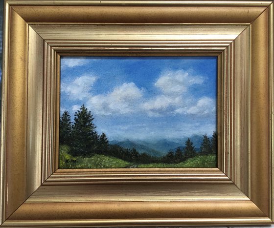 SMOKEY MOUNTAIN MINI - oil 5X7 (SOLD)