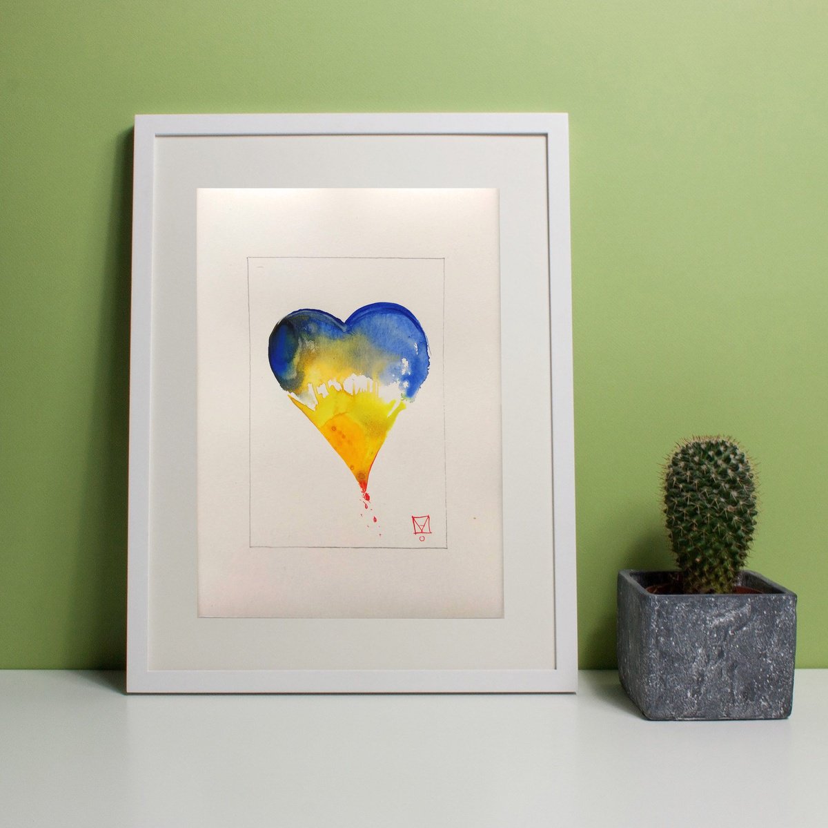 Impressionistic Abstract Drawing By Marya, 5 X 7", "Summer 35", Original Artwork