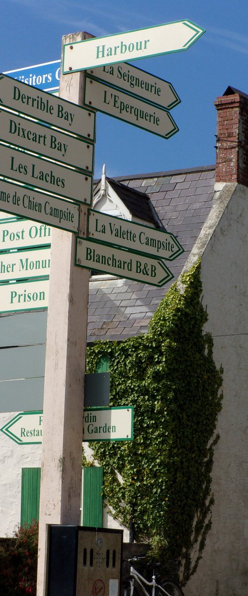 Sark signpost by Tim Saunders