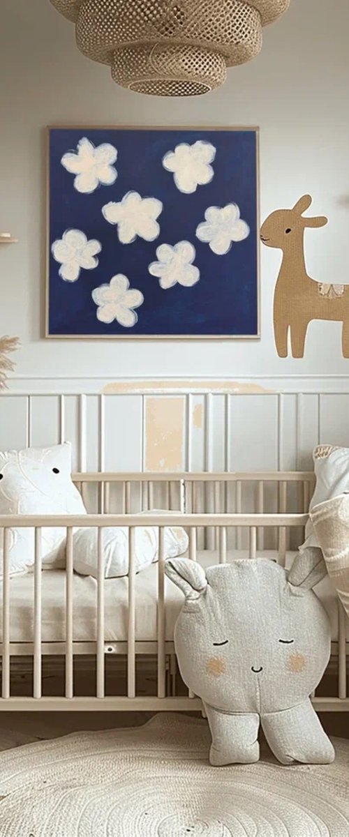 Cloud Dancers in a Field of Blue by Sasha Robinson