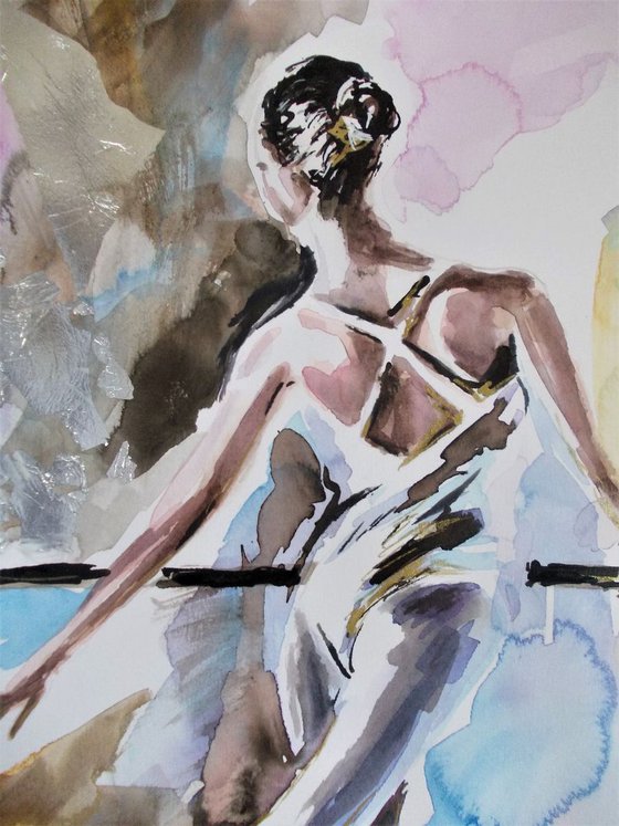 Emphasis III- Ballerina Watercolor Painting