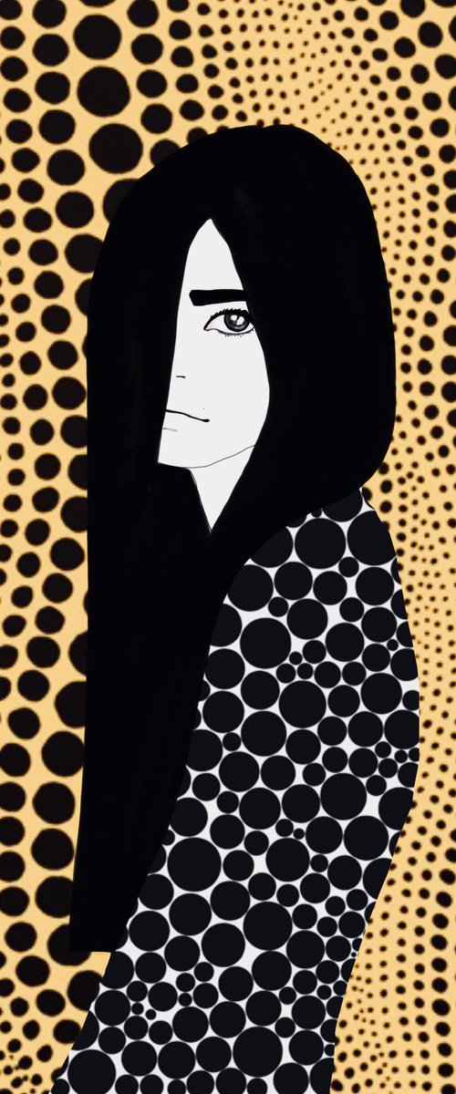 The girl with black hair x KUSAMA 4 by Ramona Russu