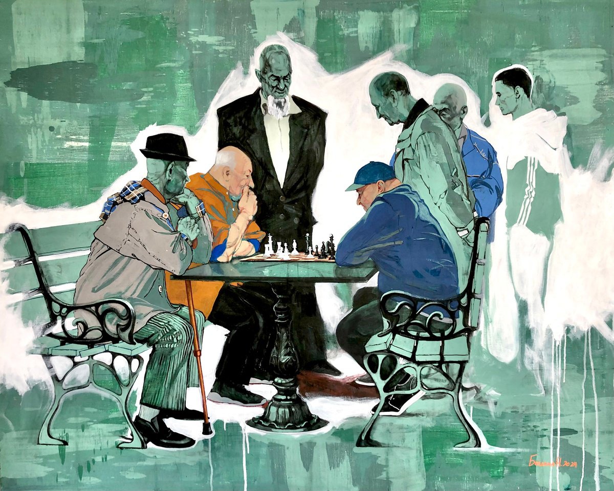 Chess players by Nadia Boldina