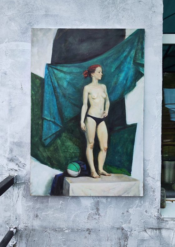 Nude with a basketball (2)