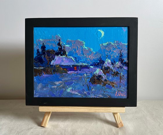 Moonlit winter night