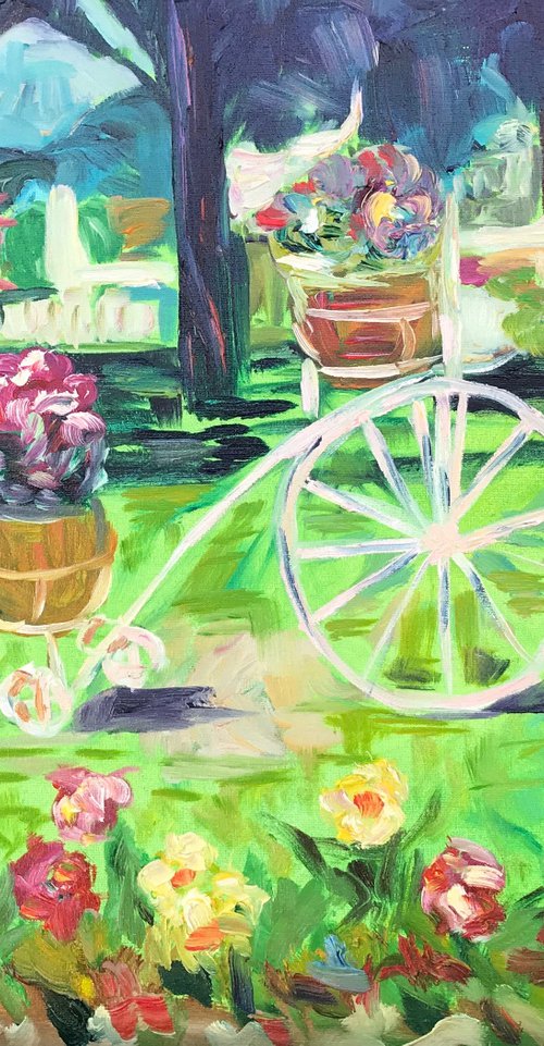Flowers on the wheel by Kateryna Krivchach