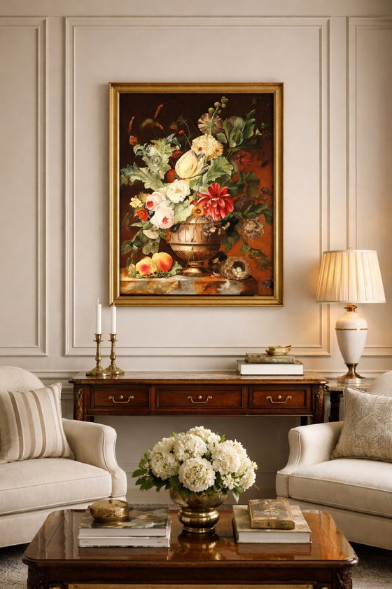 Dutch Bouquet with Peaches