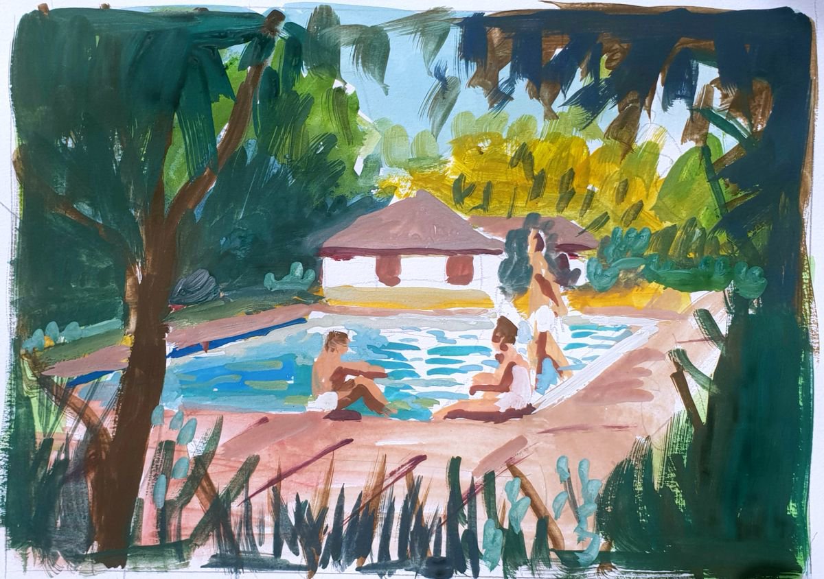 Pool in the woods by Stephen Abela